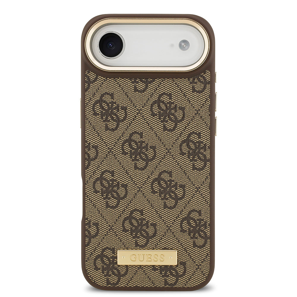 Guess iPhone 17 Air Orjinal Lisanslı M-safe Şarj Özellikli 4G Desenli PU Metal Plaka Klasik Logolu Kılıf Guess iPhone 17 Air Orjinal Lisanslı M-safe Şarj Özellikli 4G Desenli PU Metal Plaka Klasik Logolu Kılıf